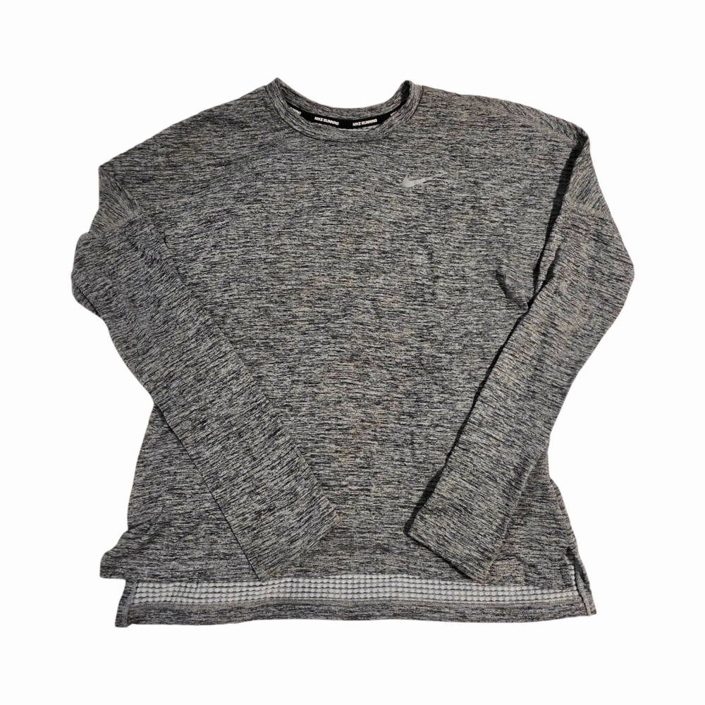 Nike Womans Running Long Sleeve Grey Dri Fit Shirt